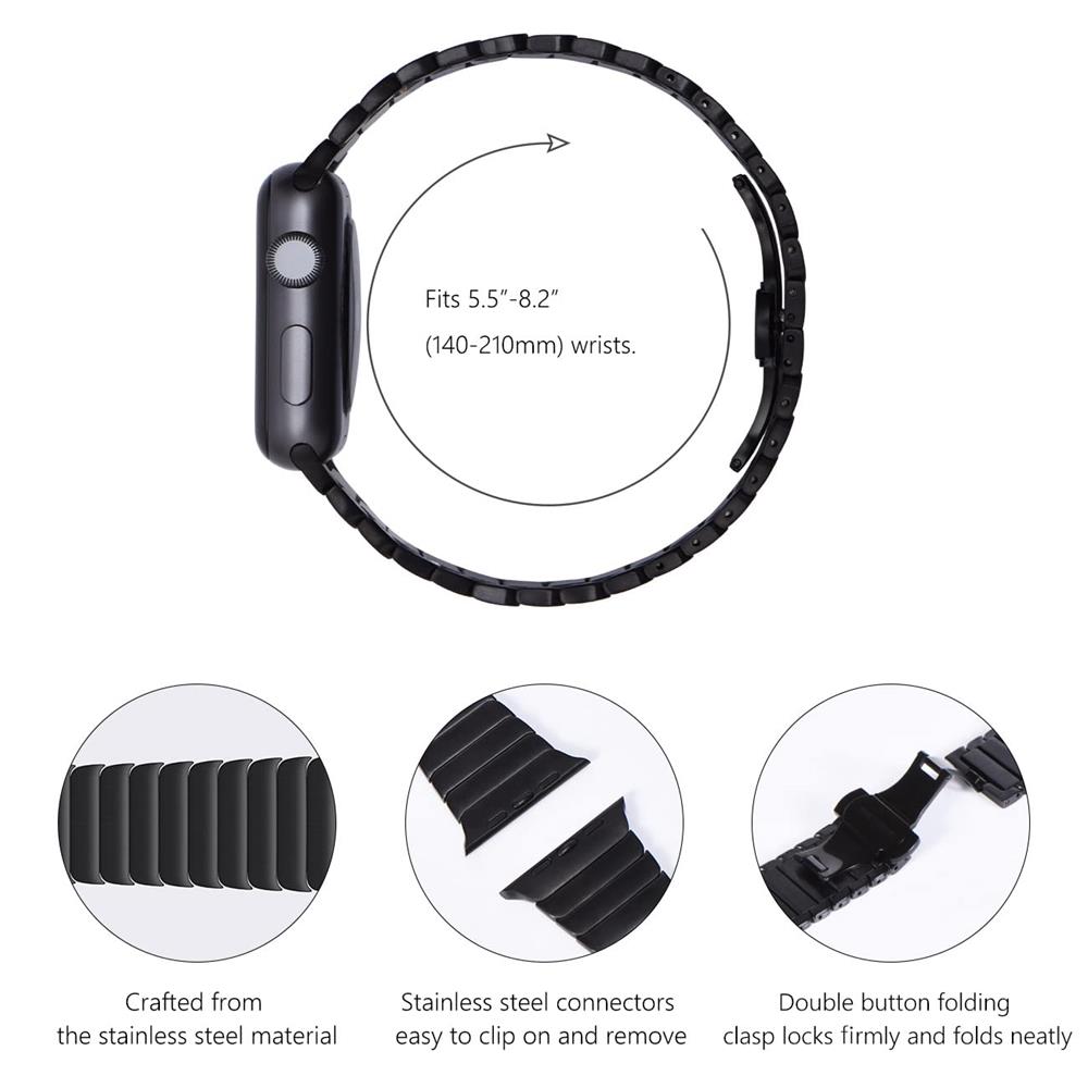 Stainless Steel Strap for Apple Watch Band 44mm 40mm 45mm 41mm 49mm 42mm 38mm Metal Bracelet iWatch Series 7 Se 6 3 4 5 Ultra 8