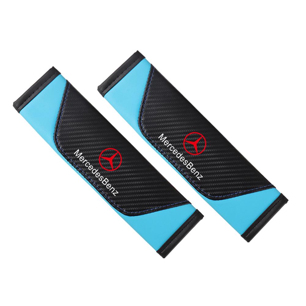 1/2pcs Car Seat Belt Cotton Safety Belt Shoulder Cover Breathable Protection For Mercedes Benz AMG W203 W206 W220 W205 W210 W108