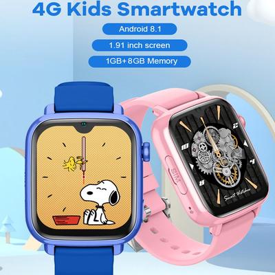 Montre intelligente 4G pour enfants, appel vidéo GPS, SOS, ROM 8 Go, téléchargement d'application, montre intelligente pour enfants, moniteur de caméra, suivi de localisation, montre téléphonique