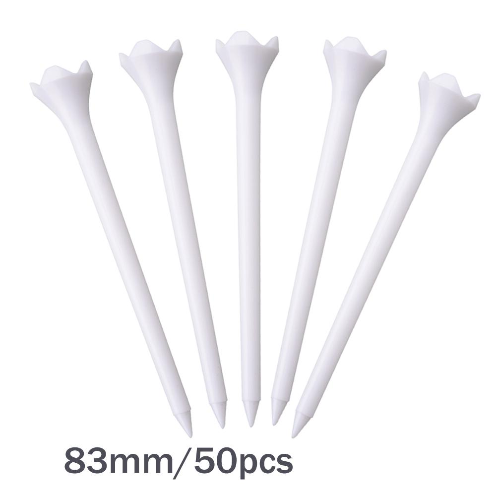 50 Pieces of 70/83MM Plastic ABS Material Durable and Sturdy Golf Course Training Golf Tee