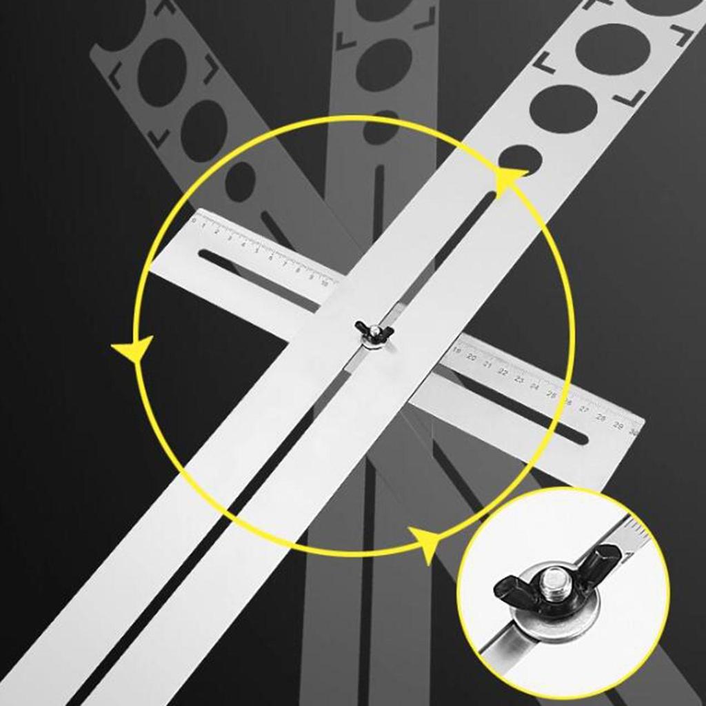 Ceramic Tile Hole Locator Punching Hand Tool Adjustable Lightweight Accessory Puncher Opening Locator for Glass Marbles Wall