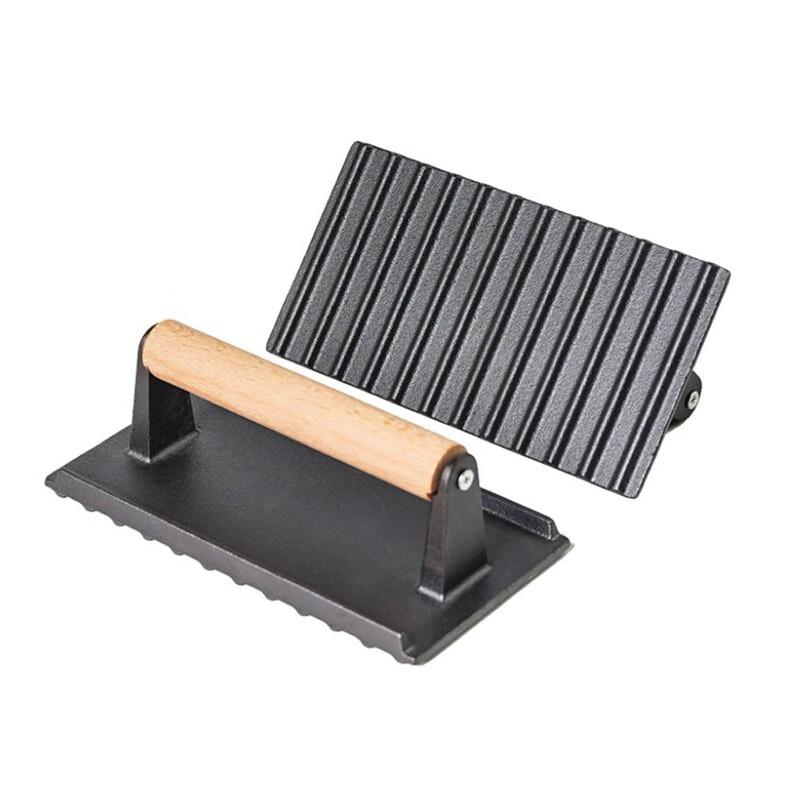 Чугунная решетка-пресс Changbaosen в полоску