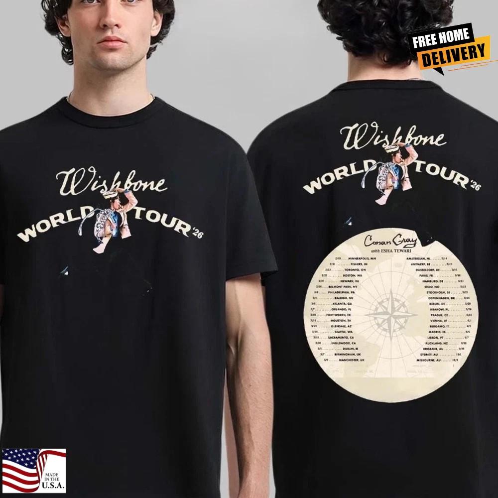 Conan Gray Wishbone World Tour Two Sided TShirt QT1570 Unisex T-Shirt XXL