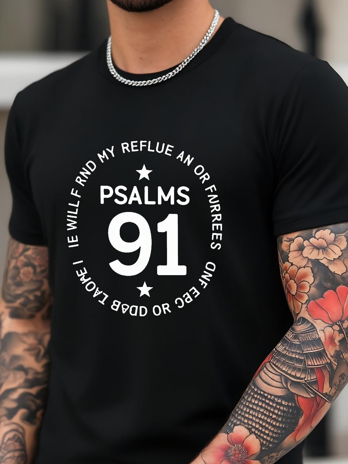 6267 Cotton Blend T-shirt -  I ll Rend My Fury or Praise  Graphic Print XXL
