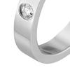 Cartier C De Klassischer Buchstaben Platin Diamant Ring Unisex Ringe B4051300