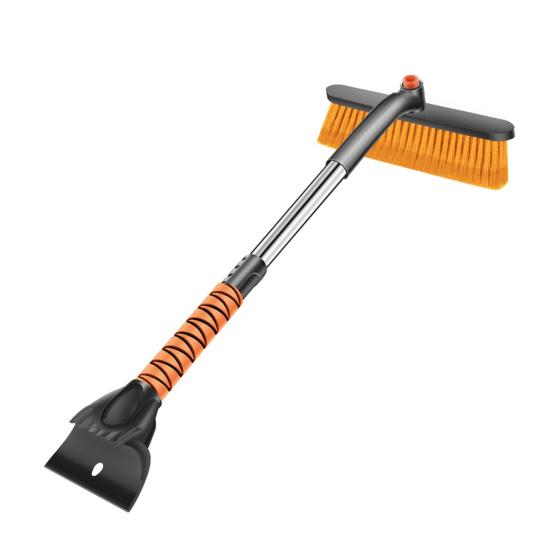 Car Snow Shovel with Removable Snow Defrost Brush Ergonomic Design Anti-Slip Foam Handle Car Cleaning Tool