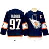 Mens Retro Ice Hockey Jersey Custom Embroidered 97 99 McDavid Gretzky Style Cotton Blend Training Shirt