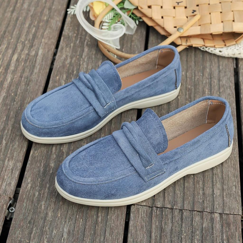 Loafers women's spring and autumn 2025 new British style lazy one-pedal single shoes retro flat beanie shoes