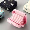 Stylish Black Polyester Tampon Organiser - Portable Large Capacity Cosmetic and Small Item Organiser with Art Print Design