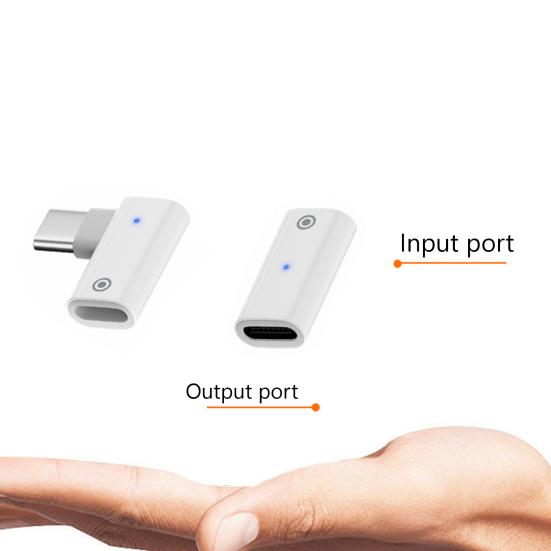 Charger Connector with Play Quick Charging Indicator Plug USB-C Male To Female Charging