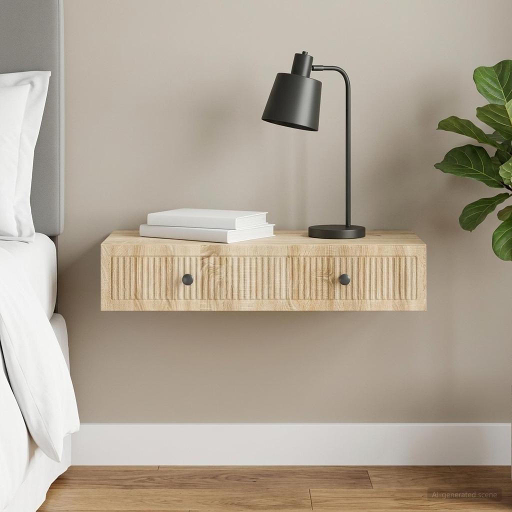 Wall Mounted Side Table Sonoma Oak 87.5 X 34.5 X 17 Cm