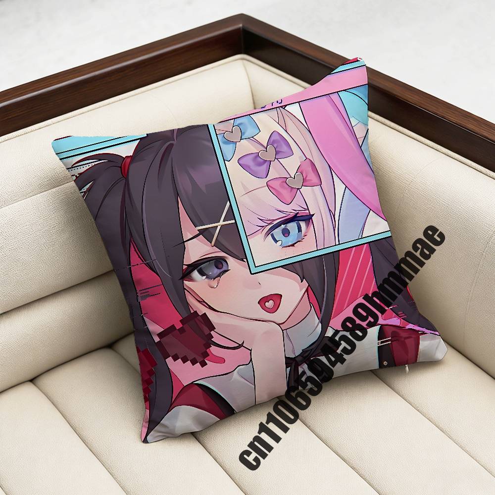 needy streamer overload KAngel Amechan Throw Pillow Case Sham For 30x30cm 45x45cm 50x50cm Square Office Cushion Cover