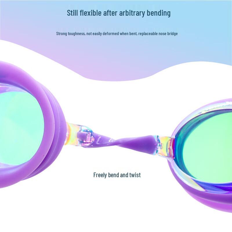 WEZHO Kids Electroplated HD Waterproof Anti-fog Swimming Goggles