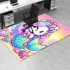 1pc Sanrio Hello Kitty Mermaid Printed Office Carpet Rectangle Rug Under The Table,Perfect Room Decor for Living Room, Bedroom, Kitchen, Non-slip Floo