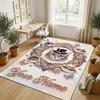 Tapis Velours Cristal Thème Chat Personnalisé Nom Personnalisé Texte Tapis de Sol Doux Décoration Intérieure