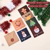 6Pcs Oil Painting Style Holiday Cards Sealing Stickers Postcard Gift Cards  Blessing