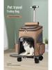 Foldable Dual-Use Cat & Pet Trolley Backpack - Large Capacity, Portable for Outdoor Use