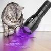 395nm 2 In 1 UV Flashlight Black Light LED Torch Type-C Rechargeable Lamp Outdoor Zoom Waterproof Lantern for Pet Urine Stains