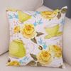 Nordicstyle Roses and Birds Cushion Cover Double Print Decor Plant Pillow Case Soft Plush Pillowcase for Sofa Home Children Room