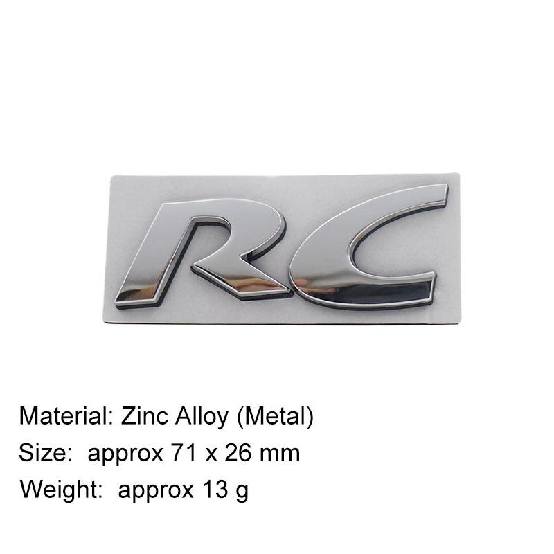 3D Car Styling RC Logo for 308 306 106 206 205 208 307 3008 207 508 2008 5008 Car Hood Fender Trunk Rear Bonnet Nameplate Decal Emblem Badge Sticker