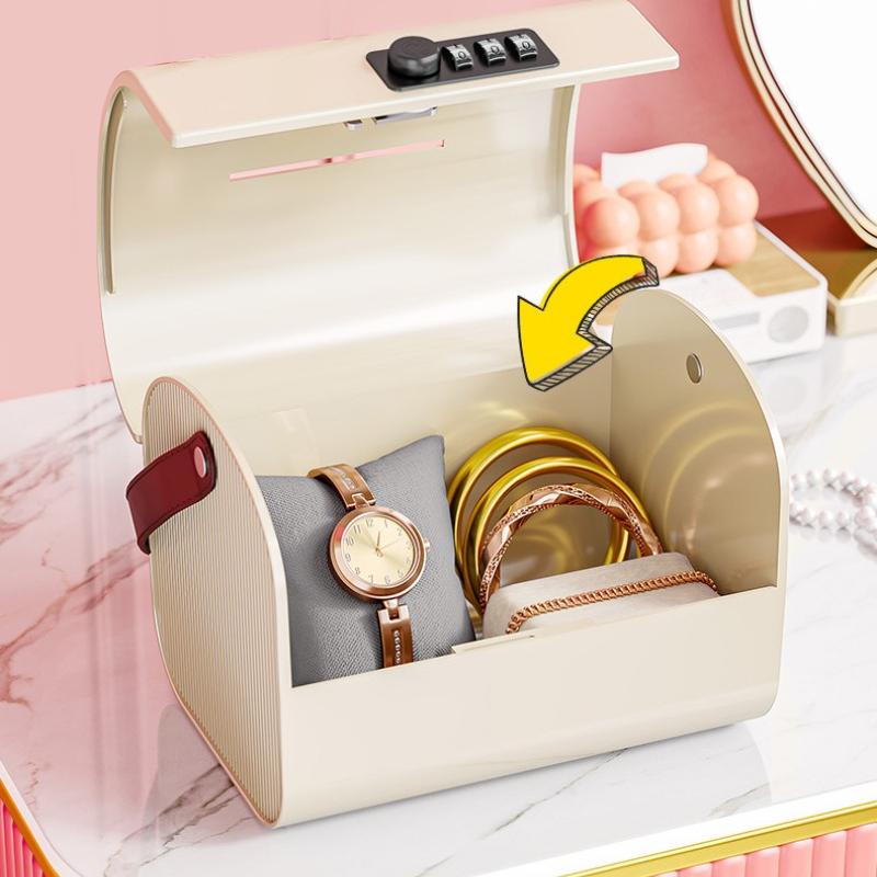 Scatola portaoggetti a forma di orecchie di coniglio con lucchetto a combinazione Salvadanaio per bambini Salvadanaio Grande capacità Organizer da scrivania Multifunzionale Carino