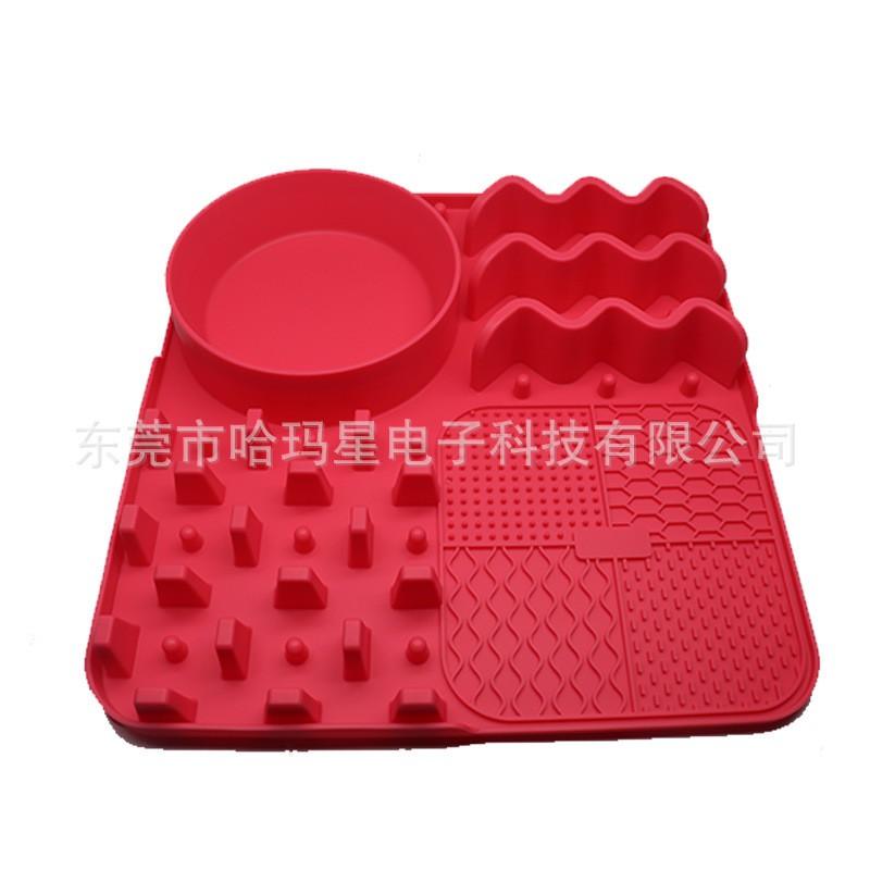 Silicone Pet Licking Mat Slow Feeder Bowl Cats Dogs Non-Slip Food Pad With Multiple Sizes Colors