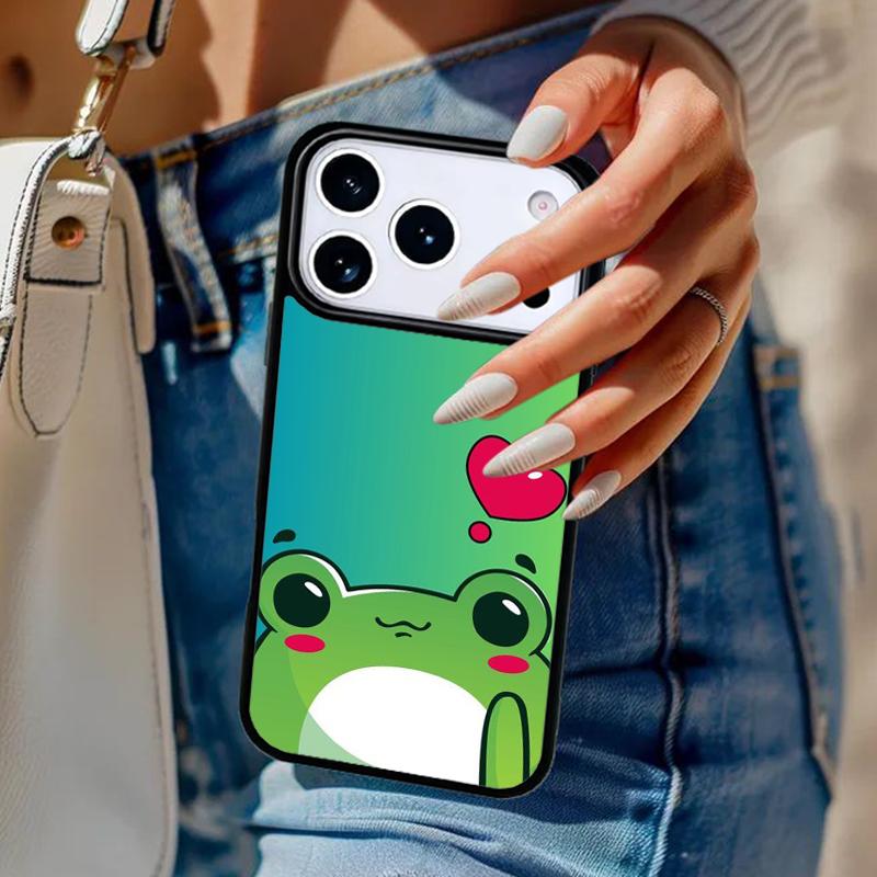 Animal Frog Phone Case For iPhone 17 Air 14 15 13 12 Max Cover For Apple 14 15 16 16e 11 Pro Max Plus Coque