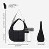 Puffer Crescent Bag for Women Quilted Shoulder Bag Nylon Adjustable Strap Shoulder Purse with Zipper Hobo Bag for Work Travel