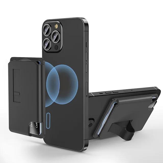 

2 in 1 Magnetic Wallet Universal Phone Card Holder Wallet Case for iPhone 16 15 14 Pro Max 14 13 with Grip Card Holder чёрный