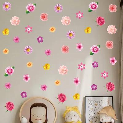 Tecknad Akvarell Vildblomma Blomma Väggklistermärke Barnkammare Barnrum Blommig Prästkrage Väggdekal Sovrum Vardagsrum Heminredning
