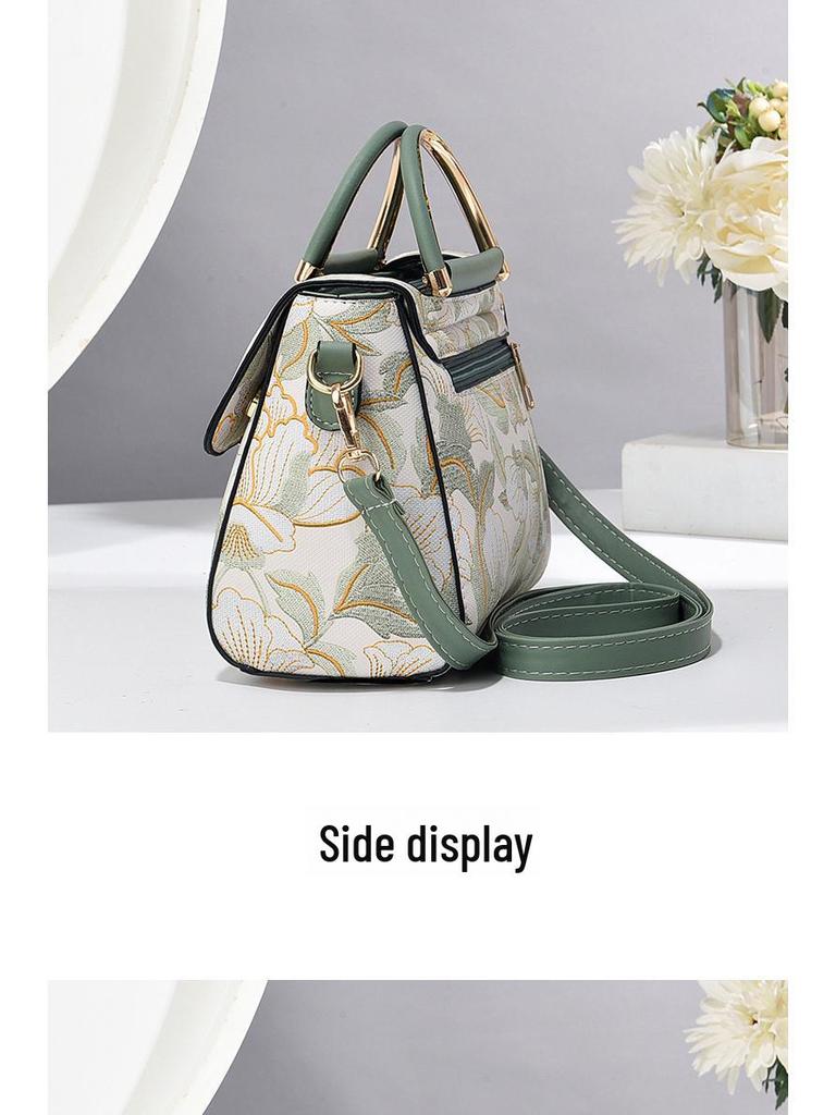 Geantă de umăr pentru femei la modă, în stil național, cu imprimeu transfrontalier – Geantă de mână nouă la modă