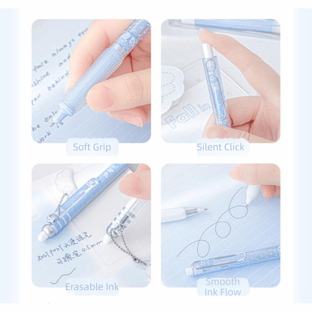 4 Stück/Set Weicher Komfortgriff Perlenengel Gelstift Set 0,5 mm Kawaii Cartoon Stifte Kinder