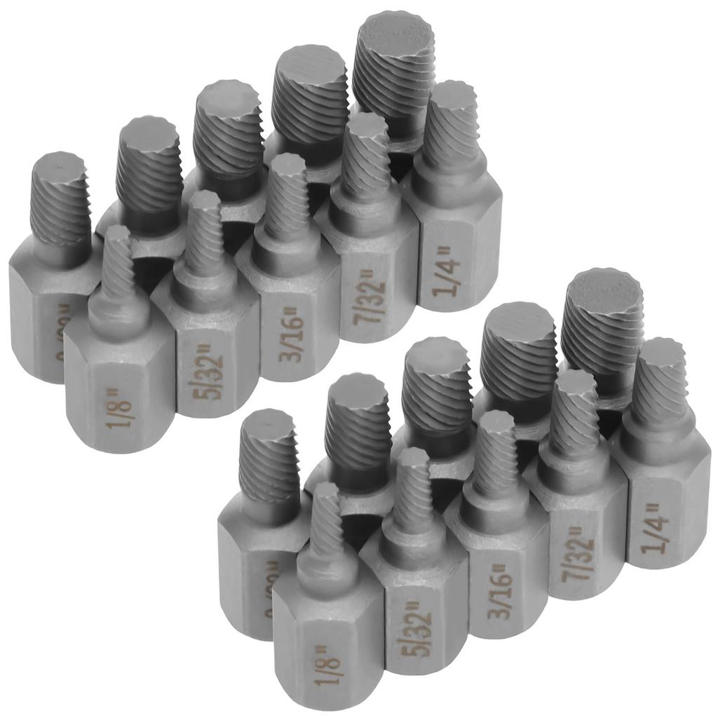 10/20Pcs Screw Extractor Kit Alloy Steel Damaged Screw Remover Metal Easy Out Drill Bits Broken Bolt Stud Remover Screw Extracto