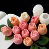 Tulip Candle Holder Silicone Mold for DIY Aroma Diffuser and Plaster Ornament Souvenirs.