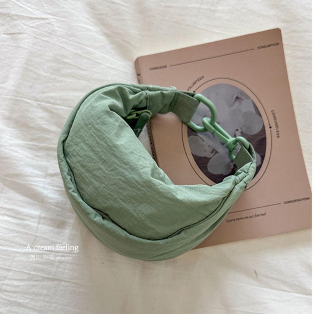 Lightweight Nylon Crossbody Bag Korean Style Oxford Cloth Shoulder Bag Mini Dumpling Bag  Girls