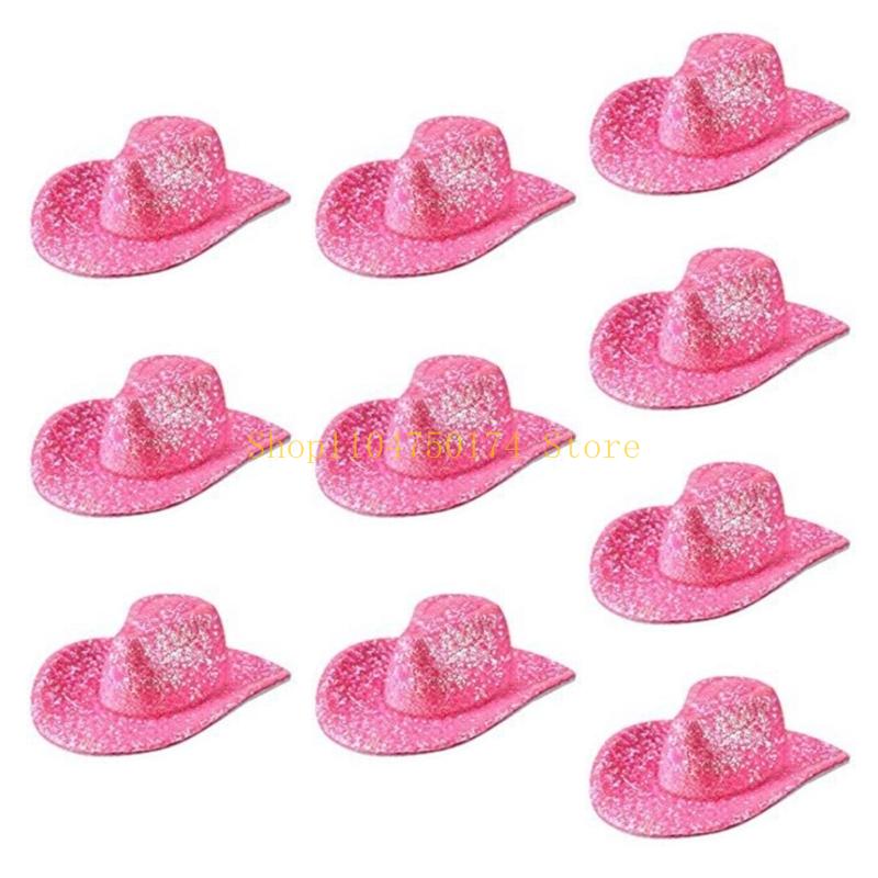 Western Styles Glitterys Mini Bottle Toppers Hat For Party Decorations Creative Crafts And Holiday Celebration top sale