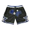 Men's Retro Embroidered Drawstring Basketball Shorts Pinstripe Design Five Inch Inseam Mesh Fabric Athletic Training Shorts