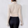 Women's Long Sleeve High Neck Bodysuit Fall Slim Fit Ribbed Knit Sweater Tops Sexy Bodycon Stretchy Basic Bodysuit
