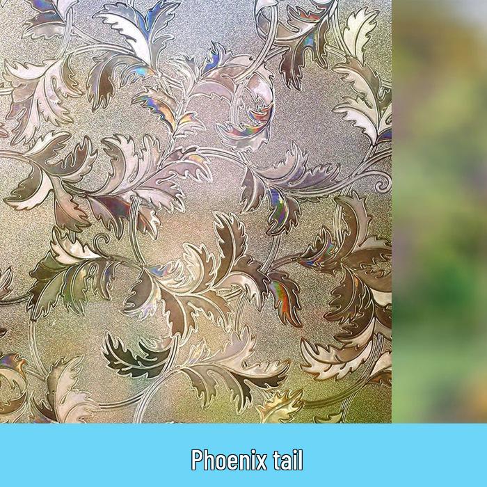 Iridescent Tulip Static Cling Window Film - Frosted Sunshade & Heat Insulation