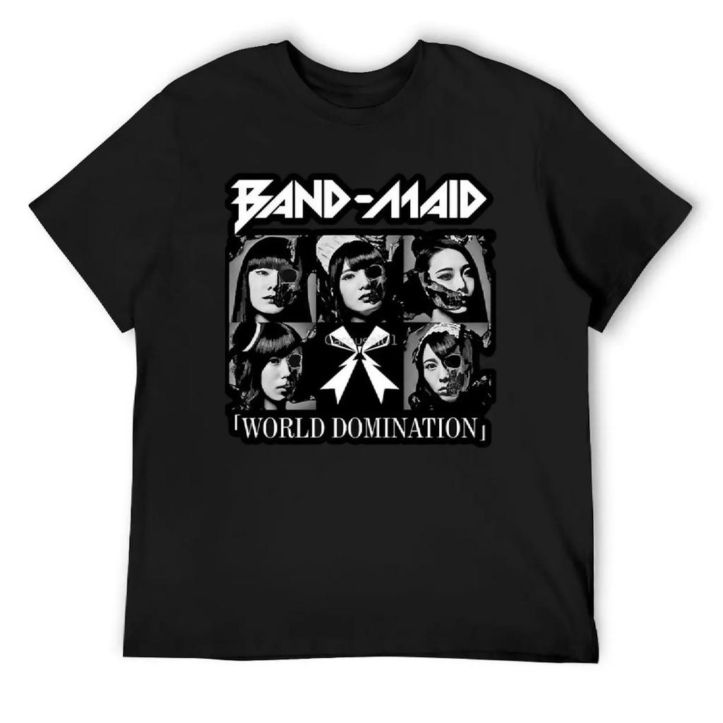 Migliore Band Maid Nuova Illustrazione T-shirt top estivo top estivi cotone t-shirt grafiche Camicetta t-shirt per uomo cotone