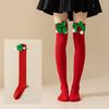 Women Over Knee Socks Christmas Diagonal Striped Christmas Thigh High Stockings Knee High Socks