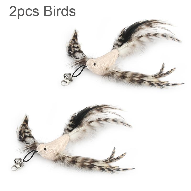 Feather Bird Accessories Artificial Bird DIY Cat Toy Replace Cat Teaser Stick Replacement Pet Toy