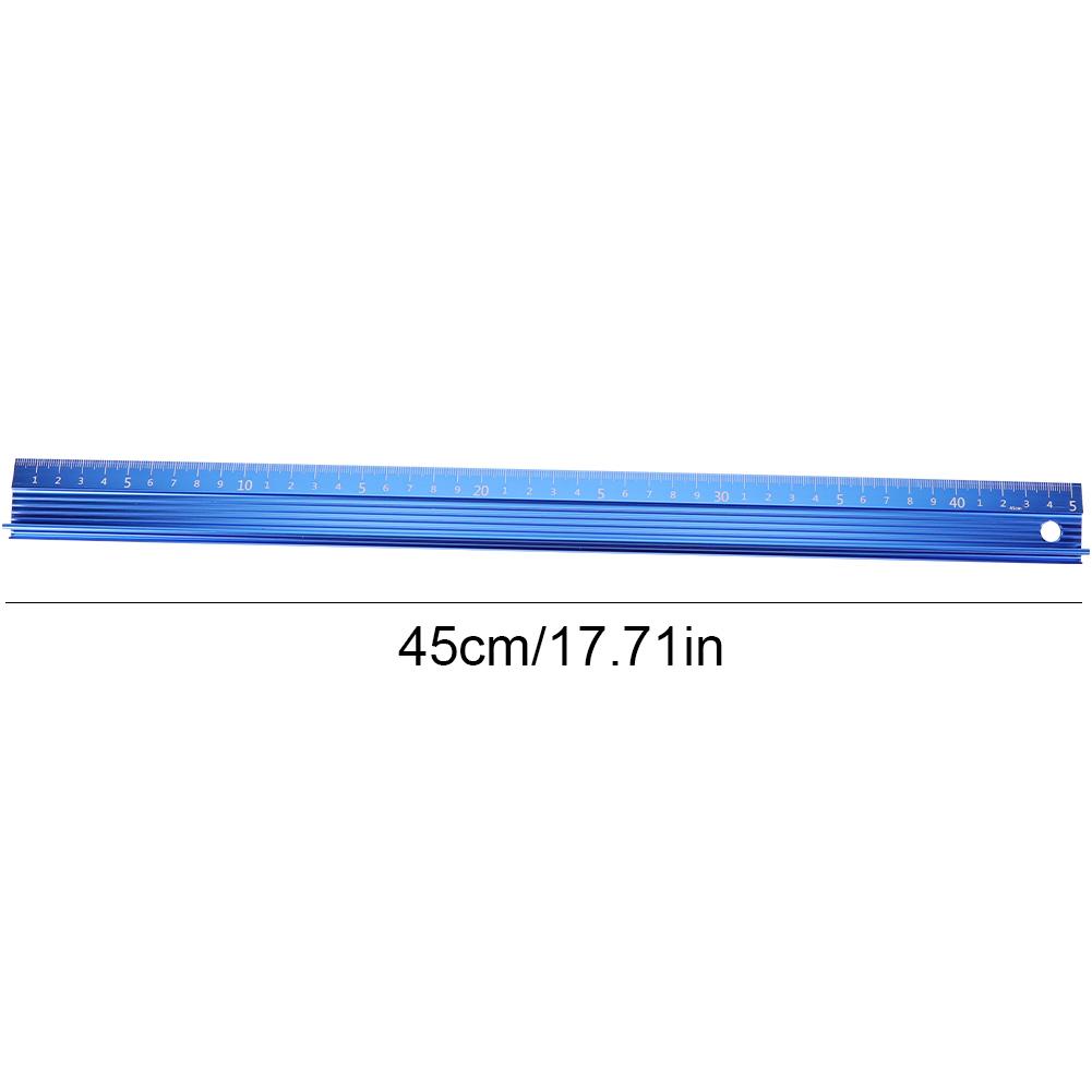20CM 30CM 45CM 60CM L-Type Cutting Ruler Straight Edge Ruler Non Slip Aluminum Alloy Straight Scale Ruler for Length Measurement