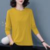 Autumn Long-sleeved Shirt for Women New Large-size Women's Loose Top Middle-aged Mothers Slim and Versatile Base Shirt