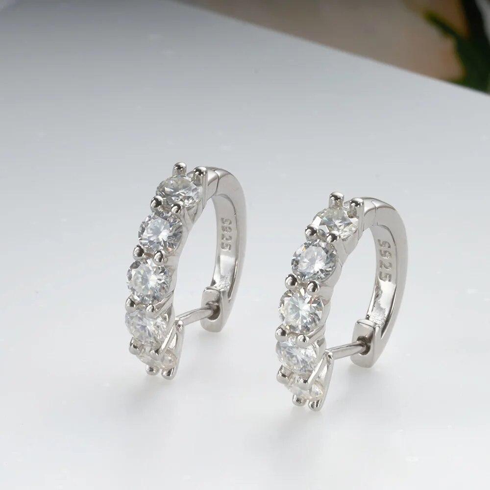 D Color 100% 925 Sterling Silver Real 3mm-3.5mm Moissanite Stud Earrings For Women Sparkling Jewelry Gifts with GRA Certificate