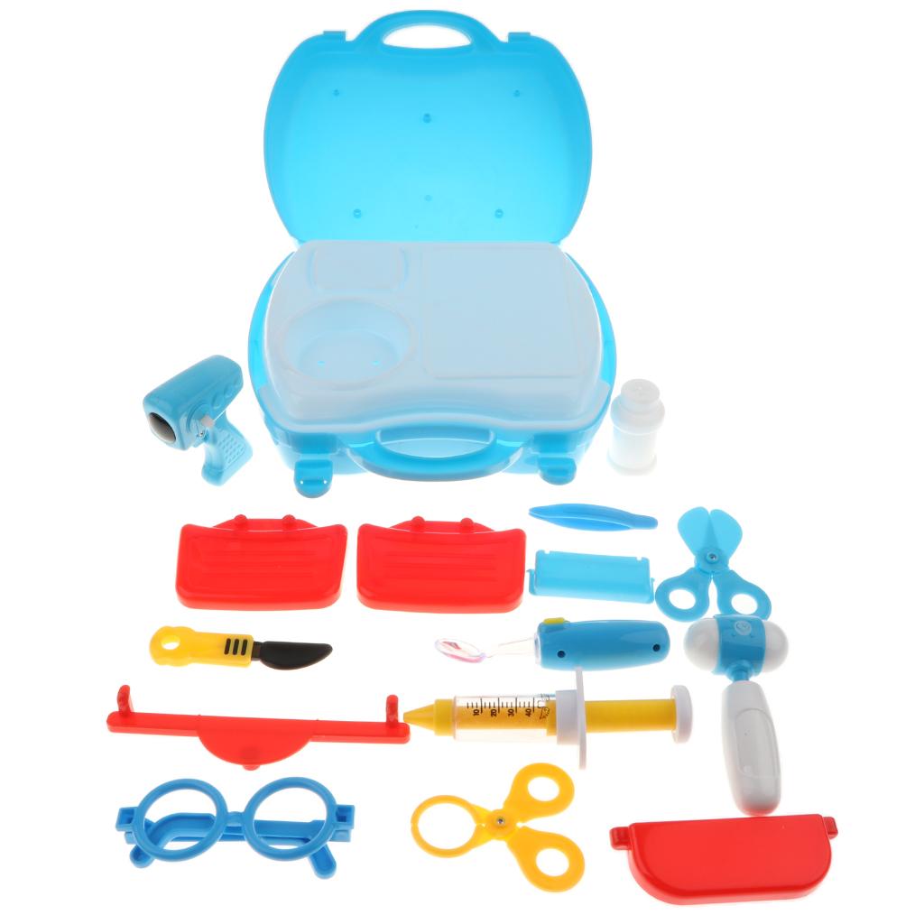 Kids Children Plastic Pretend Role Set with Storage Case