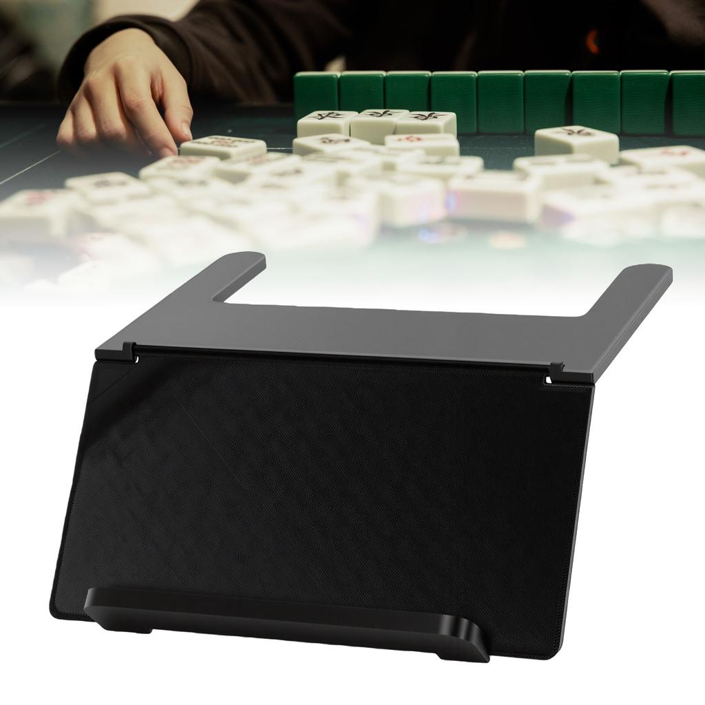 Mahjong Card Holder, Plastic Sliding Desktop Stand with Angled Viewing Stand, Foldable Mahjong Tile for Home Travel