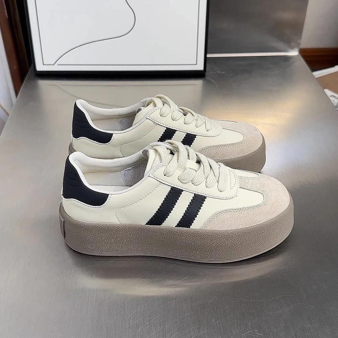 

Повседневная спортивная обувь из натуральной кожи для женщин, осенние новые ретро-туфли, белые женские кроссовки, женская джинсовая обувь для женщин 40 бежевый