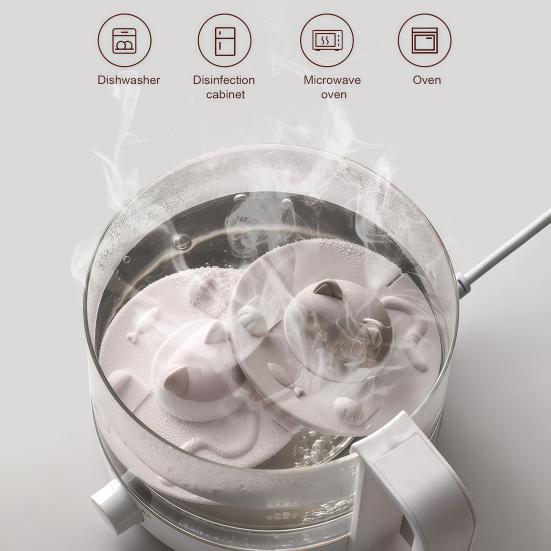 Silicone Cup Lid Cat Design Spill Proof Cup Cover with Tea Bag Slot Heat Resistant Non-Slip Microwave Safe Mug Cover for Coffee Tea Milk Cups