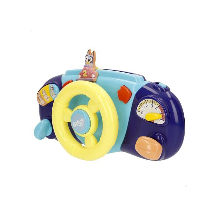 Lenkrad für Kinderwagen - COLORBABY - Blau - Bingo und seine Freunde - Interaktives Spielzeug - Ab 6 Monaten